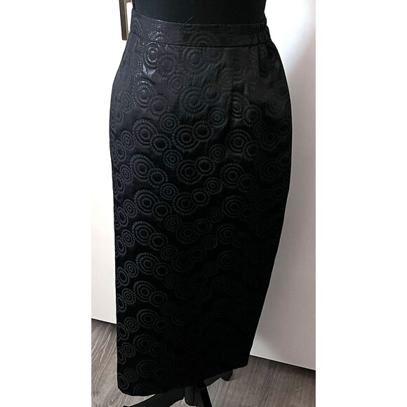 Aussie Austine 2-Piece Suit‎ — black sequin blouse  long skirt 80's Glam Goth - Picture 6 of 10